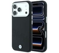 CG MOBILE BMW Lettres obliques en relief compatibles avec la coque MagSafe pour iPhone 18 Pro/17 Pro (noir)