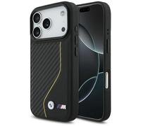 CG MOBILE BMW M Carbon Line & Logo compatible avec Mag Safe Coque pour iPhone 17 Pro (jaune)