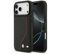 CG MOBILE BMW M Carbon Line & Logo Compatible avec Mag Safe Coque pour iPhone 17 Pro Max (Rouge)