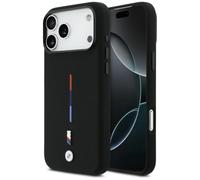 CG MOBILE BMW M Ligne Tricolore en Silicone Compatible avec Coque MagSafe pour iPhone 17 Pro Max (Noir)