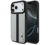 CG MOBILE BMW M Logo à rayures perforé compatible avec MagSafe pour iPhone 17 Pro Max (gris)