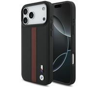 CG Mobile - Coque perforée BMW M Logo compatible MagSafe pour iPhone 17 Pro Max (rouge)