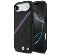 CG Mobile Coque BMW M Tricolor Metal Logo Compatible avec MagSafe pour iPhone 17 Air (Noir)