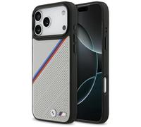 CG Mobile Coque iPhone 17 Pro Max BMW M Logo métal tricolore compatible avec MagSafe Gris