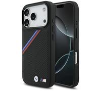 CG Mobile BMW M Tricolor Metal Logo Compatible avec MagSafe Coque pour iPhone 17 Pro (Noir)