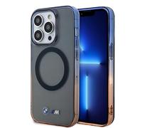 CG MOBILE Coque de téléphone BMW compatible avec Magsafe et iPhone 15 Pro en gris foncé dégradé IML, anti-rayures PC/TPU, coque rigide confortable et durable avec ports accessibles, absorption des cho