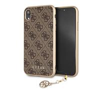 CG MOBILE Coque iPhone XR 6, 1 Guess 4G Charms Marron