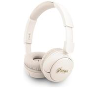 CG Mobile Écouteurs sans fil Guess Script GUBHV6SCE Bluetooth 5.3 logo métallique micro Beige