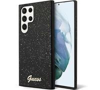 CG MOBILE Étui Guess GUHCS24LHGGSHK pour S24 Ultra S928, Noir, Rigide, Glitter Script