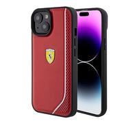 CG MOBILE Ferrari Coque arrière rigide pour iPhone 15 - Reflective - Noir (rouge)