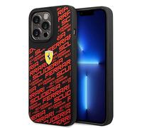 CG MOBILE Ferrari Coque iPhone 14 Pro en silicone liquide avec impression Scuderia Coque de protection lisse et anti-rayures, facile à appliquer, absorption des chocs et logo signé