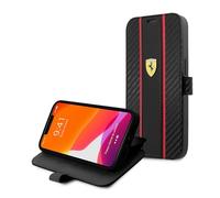 CG MOBILE Ferrari Etui Type Housse pour iPhone 13 Mini - Smooth Tire Stripe - Noir