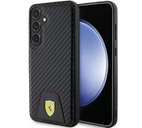 CG MOBILE Ferrari FEHCS24MN3PUK Coque de protection rigide pour S24+ S926 Noir Carbone Coutures en bas
