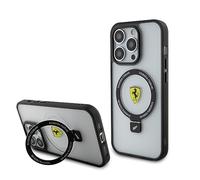CG MOBILE Ferrari Magfit Coque avec Anneau Support pour iPhone 15 Pro (Transparent)