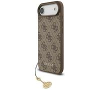 CG MOBILE Guess 4G Charms Collection Compatible avec MagSafe Coque pour iPhone 17 Air (Marron)