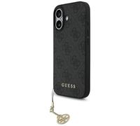CG Mobile Coque Guess 4G Charms Collection Compatible avec MagSafe pour iPhone 17 Noir