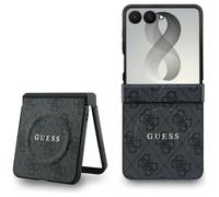 CG MOBILE Guess 4G Classic Coque compatible avec MagSafe pour Samsung Galaxy Z Flip8 (noir)