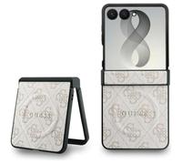 CG MOBILE Guess 4G Classic Coque compatible avec MagSafe pour Samsung Galaxy Z Flip8 (rose)