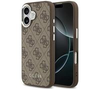 CG MOBILE Guess 4G Classic Logo Compatible avec MagSafe Coque pour iPhone 17 (Marron)