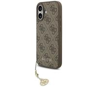 Guess Étui 4G Charms Collection Compatible MagSafe pour iPhone 17 Marron