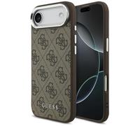CG MOBILE Guess 4G Coque de protection avec logo classique compatible avec MagSafe pour iPhone 17 Air (marron)