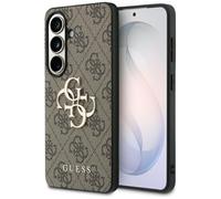 Guess Coque 4G pour Samsung Galaxy S26, logo en métal Marron