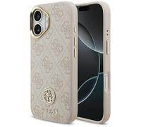 CG MOBILE Guess 4G Logo strass compatible avec MagSafe Coque pour iPhone 17 (rose)