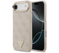 CG MOBILE Guess 4G Logo triangle compatible avec MagSafe Coque pour iPhone 17 Air (rose/doré)