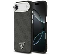CG MOBILE Guess 4G Logo triangulaire compatible avec MagSafe Coque pour iPhone 17 Air (noir/argent)
