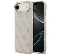 CG MOBILE Guess 4G PU Classic Logo Compatible avec MagSafe Coque pour iPhone 17 Air (rose)