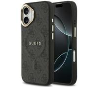 Guess Coque 4G PU Logo Classique MagSafe pour iPhone 17 Noir
