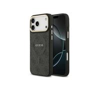 Guess Coque 4G PU Logo Classique MagSafe pour iPhone 17 Pro Max Noir