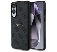 CG MOBILE Guess 4G Ring Classic Logo Compatible avec MagSafe Coque pour Samsung Galaxy S25 Edge (Noir)