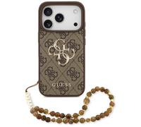 CG MOBILE Guess 4G Strap 4G Classic Logo Coque pour iPhone 17 Pro (marron)