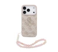 CG MOBILE Guess 4G Strap 4G Classic Logo Coque pour iPhone 17 Pro Max (rose)