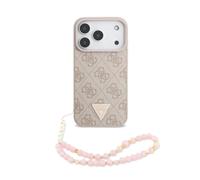 CG Mobile Coque Guess 4G Strap Triangle Logo MagSafe compatible pour iPhone 17 Pro Rose