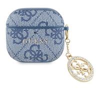 CG Mobile Guess 4G Strass Charm Case pour AirPods 4 (Bleu)