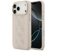 CG MOBILE Guess 4G Stripe Coque de protection compatible avec MagSafe pour iPhone 17 Pro Max Rose