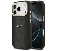 CG MOBILE Guess 4G Stripe Coque de protection compatible avec MagSafe pour iPhone 17 Pro (noir)