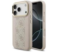 CG MOBILE Guess 4G Stripe Coque de protection compatible avec MagSafe pour iPhone 17 Pro (rose)