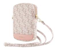 Sac pour téléphone - Guess - Zip GCube Bottom Stripe - Rose - Cuir écologique - Sangle réglable