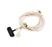 CG MOBILE Guess Câble de charge USB-C - Bandoulière réglable et patch de sangle de maintien - Beige