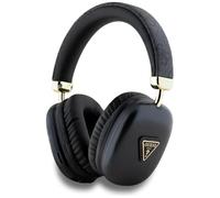 CG MOBILE Guess Casque Bluetooth avec Logo Triangle doré, Son Clair, Basses Profondes puissantes, Design Ergonomique, Batterie Durable, Facile à appairer, Version BT 5.3, 32 Heures d'écoute - Noir