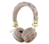 CG Mobile Guess Casque Bluetooth ENC Peony Script Forme Ronde Marron