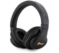 Guess Casque audio sans fil Tone on Tone Script – Stéréo Bluetooth 5.3 – Noir et Gris