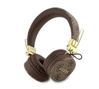 CG Mobile Guess Casque sans Fil 4G en Cuir PU avec Logo en métal Marron