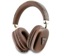 CG Mobile Guess Casque sans Fil en Cuir PU avec Logo Triangle 4G Marron