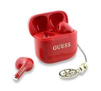 CG MOBILE Guess Charm TWS Écouteurs sans Fil avec Effet Brillant et Logo Classique Rouge