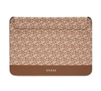 Guess Housse magnétique pour ordinateur Modèle G Cube 13/14 pouces Marron