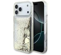 CG Mobile Guess Coque à Paillettes liquides 4 Breloques pour iPhone 17 Pro Max (doré)